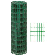 Vigor 57028 Rete elettrosaldata zincata plastificata 80 cm rotolo 5 m maglie 75x60 mm colore Verde