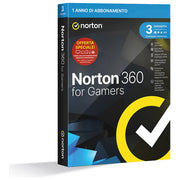 Norton 21483816 360 For Gamers 2026 Software Sicurezza ESD 3 Dispositivi 50 GB Backup Cloud Windows macOS Android iOS