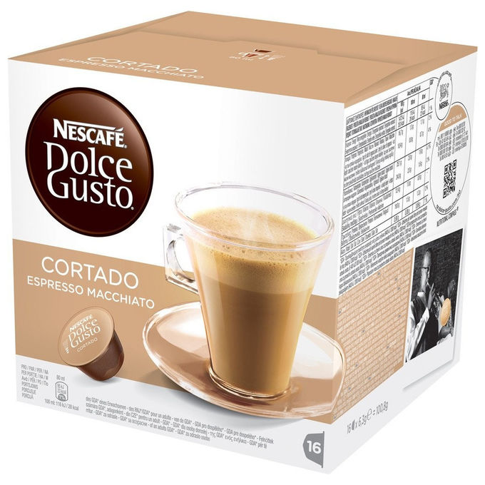 Nescafé 12121894 Dolce Gusto Espresso Macchiato Cortado Capsule Caffe' 16 pz colore Marrone