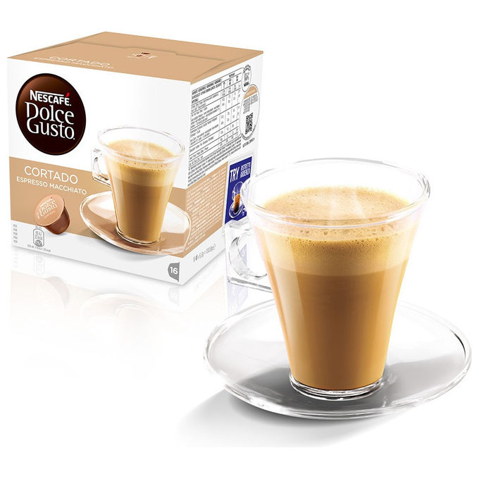 Nescafé 12121894 Dolce Gusto Espresso Macchiato Cortado Capsule Caffe' 16 pz colore Marrone