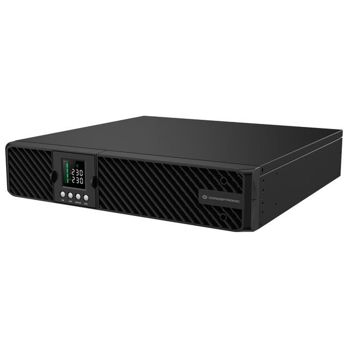 Conceptronic ZEUS51E3K UPS Gruppo di Continuita' Doppia Conversione Online 3000 VA 3000 W 9 Prese AC Onda Sinusoidale Pura Display LCD colore Nero