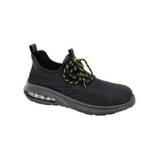 Neri Safety 510781-46 RUSH-998 Scarpe di Sicurezza Basse S1 PL FO SR ESD Puntale Composito Metal Free Tessuto Tecnico Fine Knit Suola Antiscivolo coloresso Nero Verde