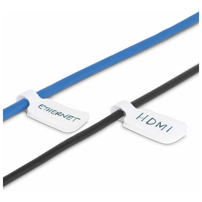 StarTech.com CABLE-TAG-HLWH Etichette per Cavi Segnacavi Scrivibili Fissaggio a Strappo 9 cm 100 pz colore Bianco