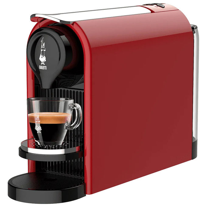 Bialetti 012900140-NP Gioia Responsible Macchina da caffe' Capsule 0.5 L 20 bar 1200 W 50% Plastica Riciclata colore Tortora Rosso