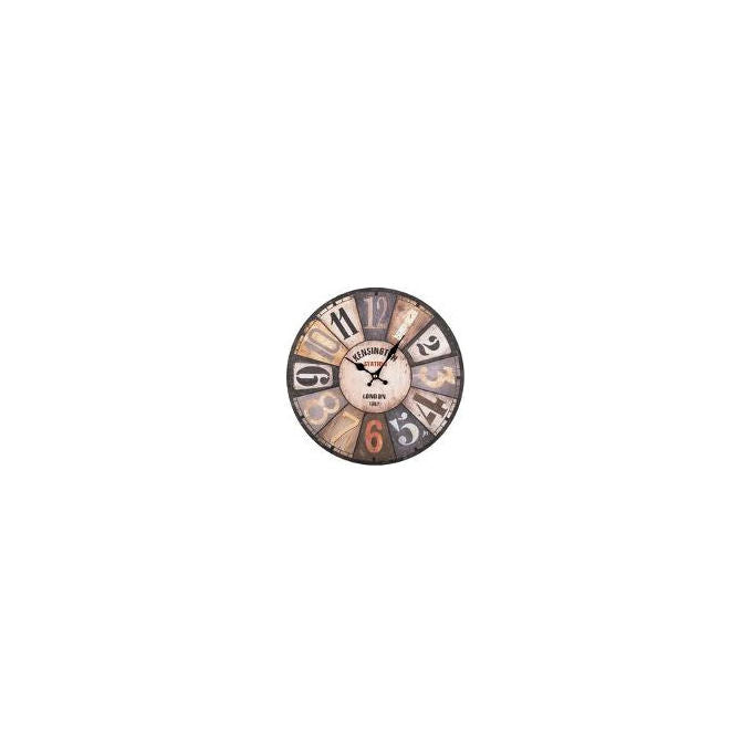 Mercury 68272 Orologio da Parete al Quarzo Cassa in Legno MDF 33 cm colore Assortito
