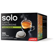 Solo BTAGD100 Caffe' in Cialde ESE 44mm Monorigine Tanzania 100 Cialde 7 gr Robusta Compostabili