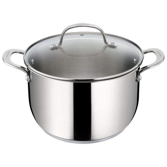 Lagostina 010282020522 Talento Lagotherm Pentola con coperchio acciaio inox 18-10 22 cm induzione gas lavastoviglie colore Acciaio inox