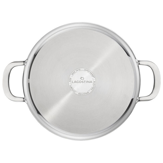 Lagostina 010282031220 Talento Casseruola Fonda 2 Maniglie Acciaio Inox 18-10 20 cm Induzione colore Acciaio Inox