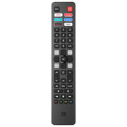 One For All URC4916 Telecomando Sostitutivo TV Hisense IR 54 Tasti Funzione Apprendimento Pulsanti Streaming colore Nero