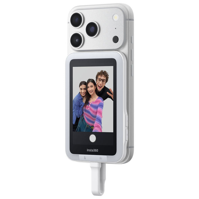 Insta360 935519 Snap Schermo Selfie Magnetico Touchscreen 3.5'' 480x800 pixel Luce LED Regolabile USB-C colore Bianco