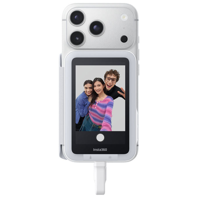 Insta360 935519 Snap Schermo Selfie Magnetico Touchscreen 3.5'' 480x800 pixel Luce LED Regolabile USB-C colore Bianco