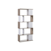 Ebuy24 07-71735HL49 Maze Libreria Mensola da Parete 174x80x30 cm colore Noce Bianco