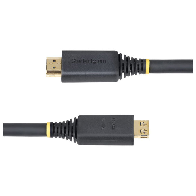 StarTech.com HDMI2-CABLE-GRIP-15M Cavo HDMI 2.0 Attivo Alta Velocita' 15 m 4K 60Hz 18 Gbps HDR10 ARC HDCP 2.2 TPE colore Nero