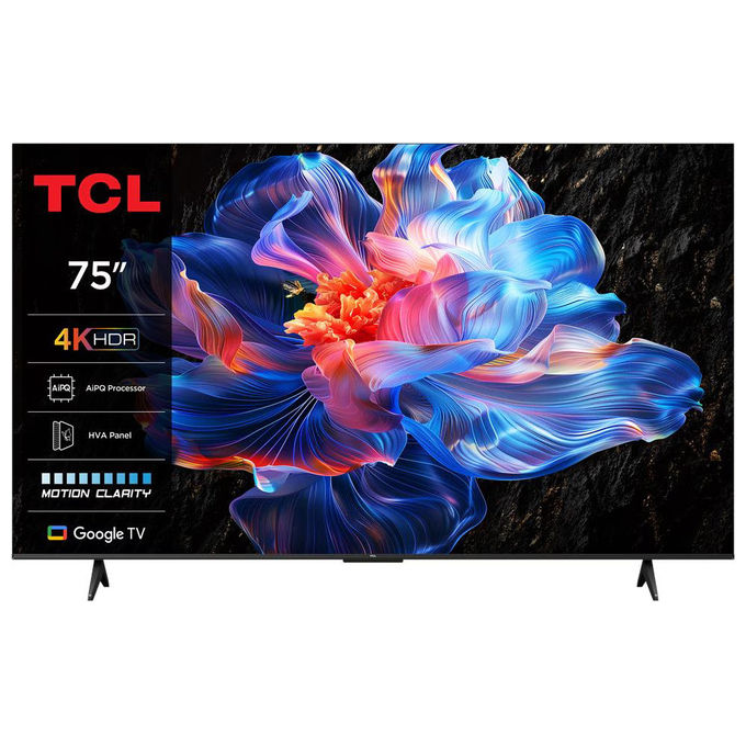 TCL 75T69C T69C Smart TV QLED 75'' 4K Ultra HD Google TV Dolby Vision HDR10+ Dolby Atmos colore Nero