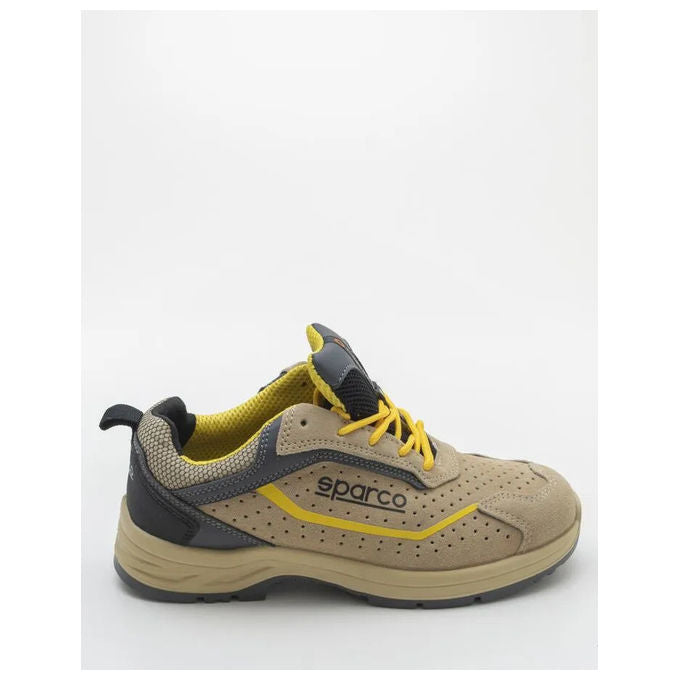 Sparco 07539 Indy Colton Scarpa di Sicurezza S1P ESD EN ISO 20345:2022 Puntale Fibra di Vetro Suola FlexGrip+ colore Marrone Giallo