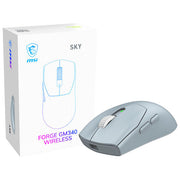 MSI FORGE GM340 WIRELESS SKY Mouse Gaming Ottico 12000 DPI RF 2.4 GHz Bluetooth 5.2 Ambidestro colore Azzurro