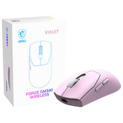 MSI FORGE GM340 WIRELESS Mouse Gaming Ambidestro Ottico 12000 DPI Bluetooth 5.2 RF 2.4 GHz 6 tasti 82h colore Viola