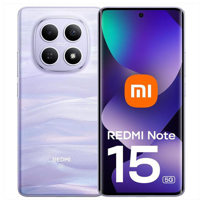 Xiaomi 6932554480561 Redmi Note 15 Smartphone 5G 6.77'' 8GB 512GB Snapdragon 6 Gen 3 108MP IP65 Dual SIM colore Mist Purple