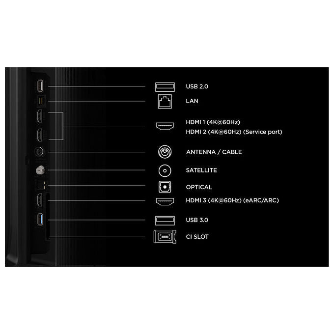 TCL 75P6L TV 75'' 4K Google TV colore Nero