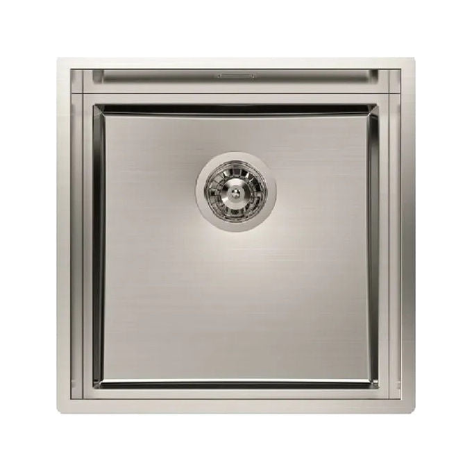 Foster 1254850 Quadra Evo Sottotop Lavello Incasso Acciaio Inox Spazzolato 47x47 colore Acciaio Inox