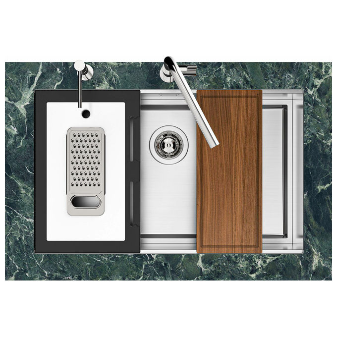 Foster 1257850 Quadra EVO lavello ad incasso Rettangolare Acciaio inox colore Acciaio inox