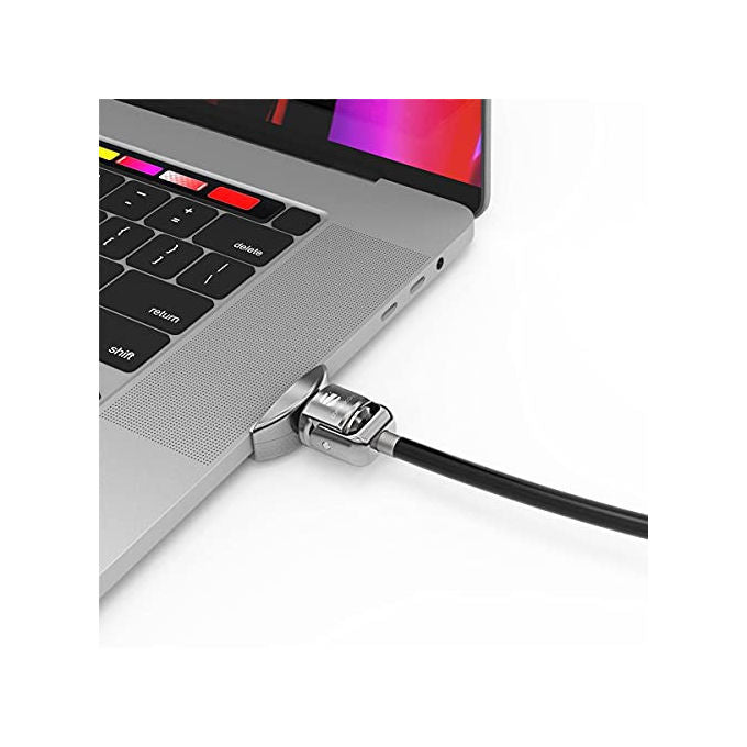 Compulocks MBPR16LDG02KL Cavo di sicurezza a chiave con adattatore Ledge Lock per MacBook Pro 16'' M1 M2 M3 M4 colore Nero Argento