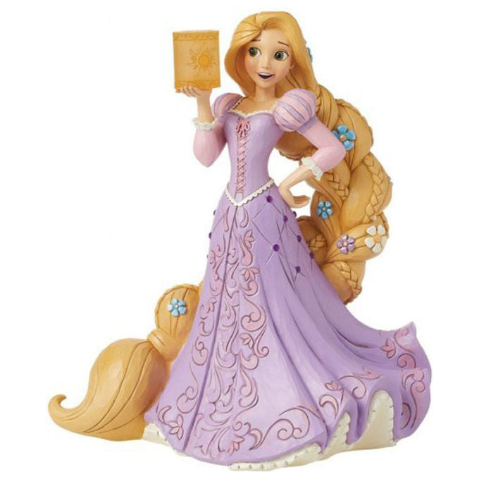 Disney Traditions 6016338 Statuetta Rapunzel Figurine decorativa Resina dipinta a mano colore Bianco