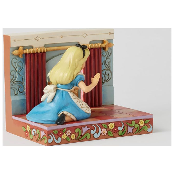 Disney Traditions 6016902 Porta LED Alice nel Paese delle Meraviglie resina di pietra colore Bianco