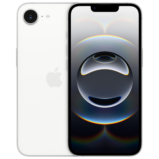 Apple MD1R4QL-A iPhone 16e Smartphone 6.1'' OLED 128GB 5G Chip A18 Fotocamera 48MP IP68 colore Bianco