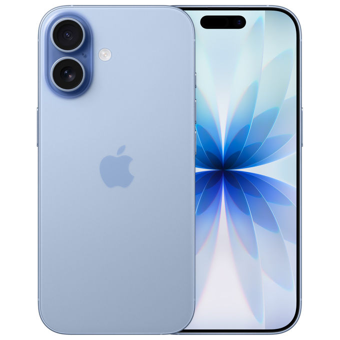 Apple MG6T4QN-A iPhone 17 Smartphone 512GB Display 6.3'' OLED ProMotion 120Hz Chip A19 Doppia Fotocamera 48MP 5G Wi-Fi 7 IP68 colore Azzurro Nebbia