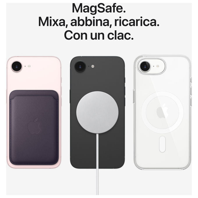 Apple MHU34QL-A iPhone 17e Smartphone 5G 6.1'' OLED 512GB iOS 26 colore Rosa Chiaro