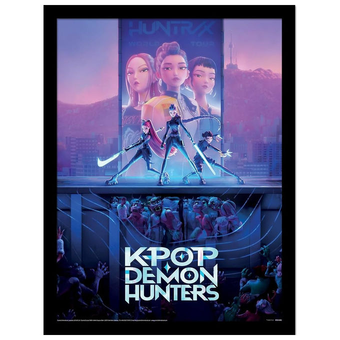Menkind K Pop Demon Hunters Tela LED 30 cm x 40 cm colore Bianco