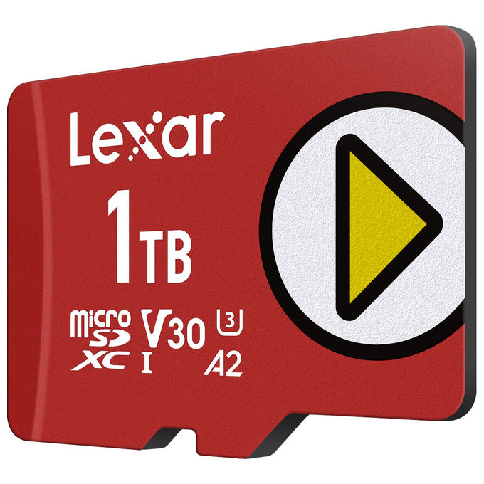 Lexar LMSPLAY001T-BNSNG MicroSDXC 1TB UHS-I Classe 10 V30 A2 colore Rosso