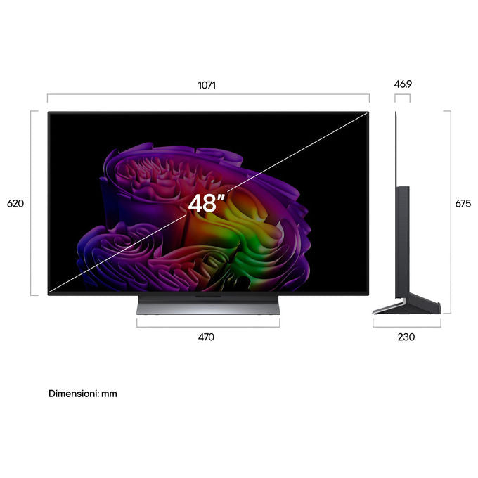 LG OLED48G66LS TV OLED evo AI serie G6S 48 pollici 4K Smart TV Nero