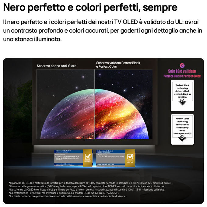 LG OLED48G66LS TV OLED evo AI serie G6S 48 pollici 4K Smart TV Nero