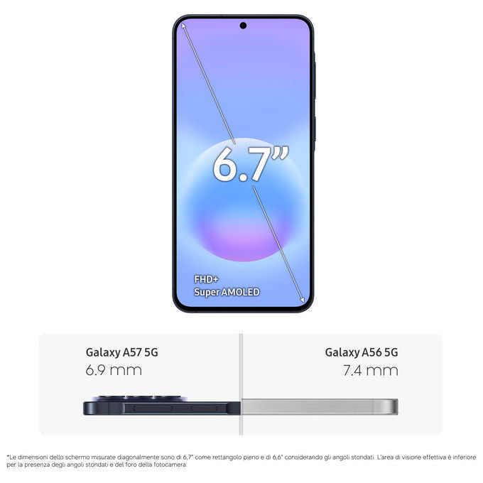 Samsung SM-A576B Galaxy A57 5G smartphone 8GB 256GB 6.7'' 50MP Blu marino