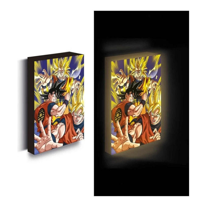 Pyramid WDCL12537 Dragon Ball Z Goku Evolution Tela Luminosa LED 30x40cm colore Grigio