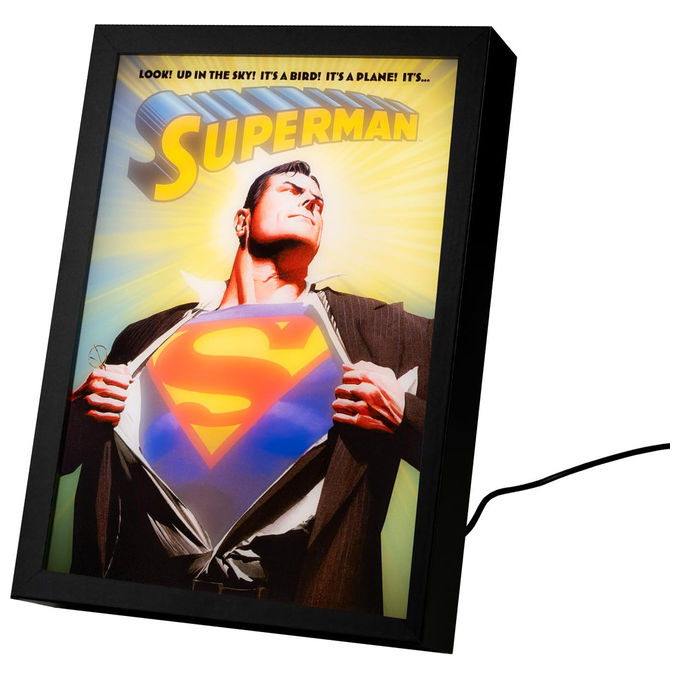 Grupo Erik LR010 Decorazione LED Superman DC Comics Cornice illuminata 20x28 cm colore multicolore