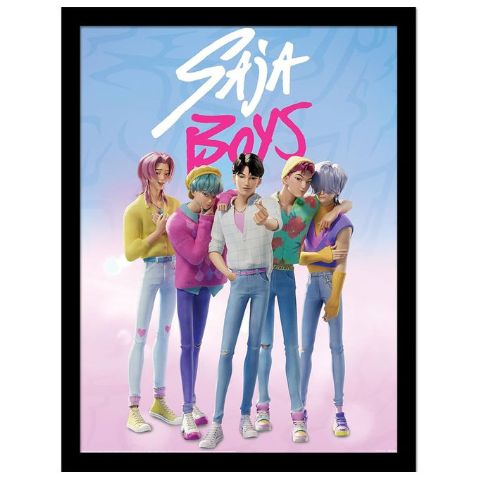 Pyramid International FP2510433 K-Pop Demon Hunters Saja Boys Stampa da Collezione Incorniciata 30x40 cm colore Multicolore