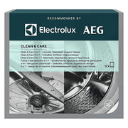 Electrolux M2GCP121 Clean and Care Detergente 3 in 1 Lavatrice e Lavastoviglie 12 bustine colore Bianco