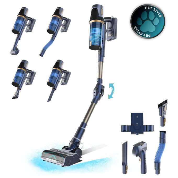 Cecotec Conga Rockstar RS70 Pet Flex Aspirapolvere verticale Batteria 500 W Colore Blu