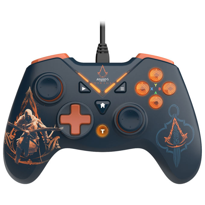 Freaks and geeks Manetta PC Assassin's Creed Mirage Multicolore cablata 3m USB doppia vibrazione turbo