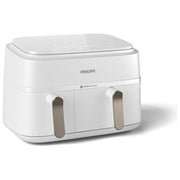 Philips NA353-10 Friggitrice ad aria Doppio Cestello 2750W 9L LED Touch colore Champagne Bianco