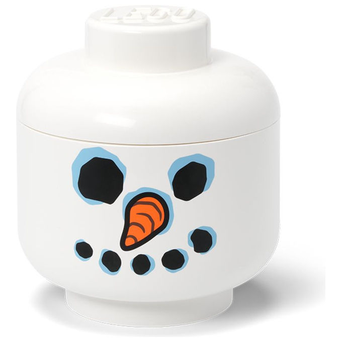 Room Copenhagen Storage Head Snowman 40310815 Scatola organizer impilabile plastica colore Bianco