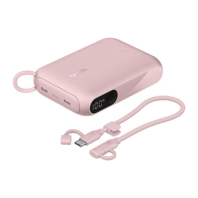 Belkin BPB027HQPK Power bank 10000 mAh display 2 USB-C colore Rosa