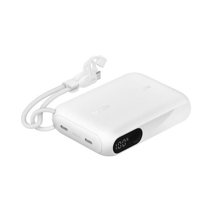 Belkin BPB027HQWH Power Bank 10000 mAh USB C 20W Display Bianco