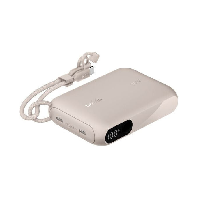 Belkin BPB027HQSD Power Bank 10000 mAh Display USB-C Sabbia