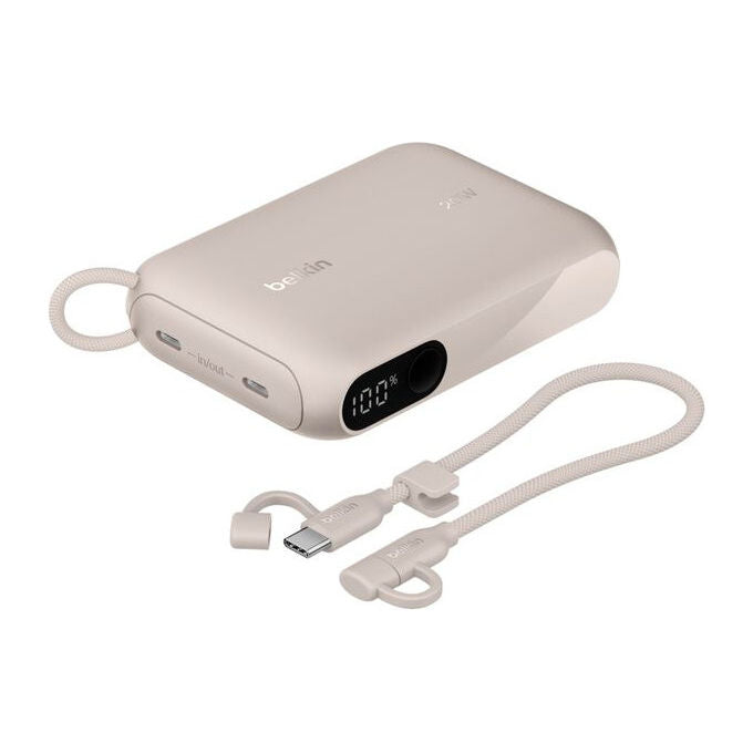 Belkin BPB027HQSD Power Bank 10000 mAh Display USB-C Sabbia