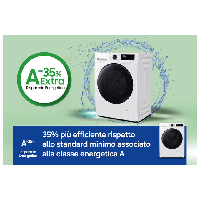 Samsung WD90HG5U34BEET Lavasciuga 9kg-6kg 1400rpm Classe A-35% Vapore Wi-Fi colore Bianco