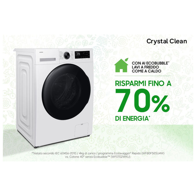 Samsung WD90HG5U34BEET Lavasciuga 9kg-6kg 1400rpm Classe A-35% Vapore Wi-Fi colore Bianco